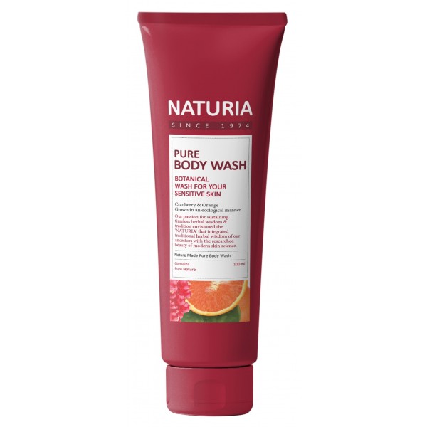 Гель для душа с фруктово-ягодным ароматом NATURIA Pure Body Wash Cranberry&Orange, 100ml