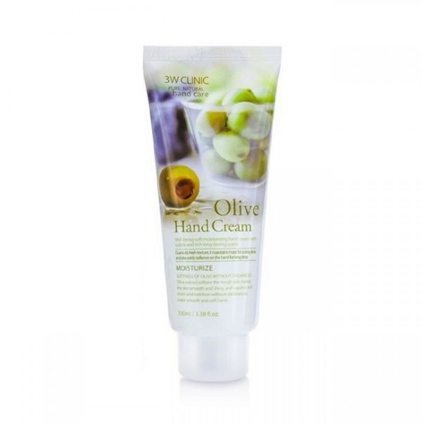 Питательный крем для рук с оливой 3W Clinic Olive hand cream, 100 мл.