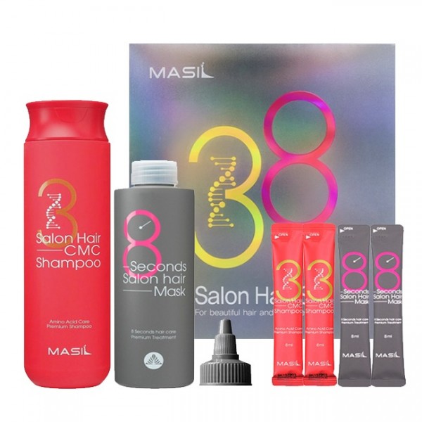 Набор для восстановления волос с кератином и коллагеном Masil 38 Salon Hair Set 