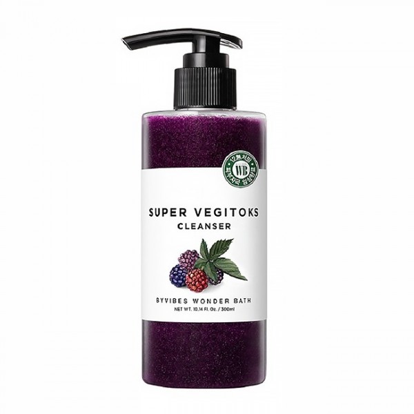 Антивозрастной очищающий детокс-гель Wonder Bath Super Vegitoks Cleanser Purple, 200ml