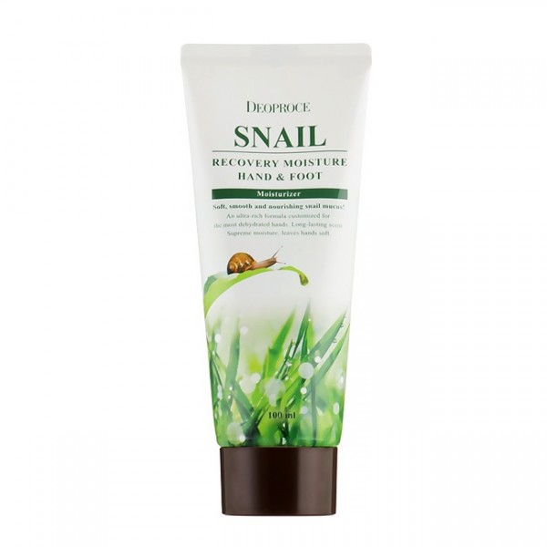 Улиточный восстанавливающий крем для рук и ног Deoproce Snail Recovery Moisture Hand & Foot Cream, 100 ml