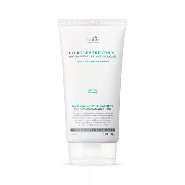 Увлажняющая протеиновая маска для поврежденных волос Lador Hydro LPP Double Collagen Treatment,150ml