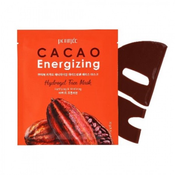 Тонизирующая гидрогелевая маска с какао PETITFEE Cacao Energizing Hydrogel Face Mask, 30g 