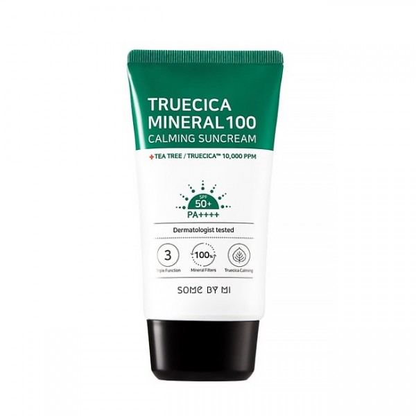 Успокаивающий солнцезащитный крем Some By Mi Truecica Mineral 100 Calming Sun Cream SPF50+ PA++++, 50 мл